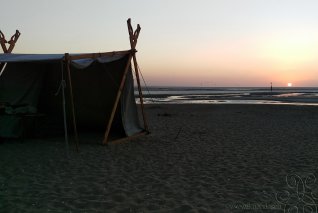 Sunset on the beach at Dives-sur-Mer